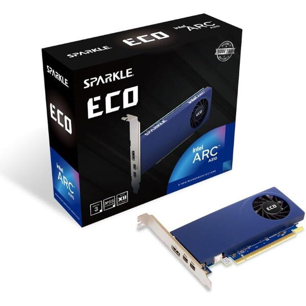 Placa video Sparkle Intel Arc A310 ECO 4GB GDDR6 64 bit Low Profile