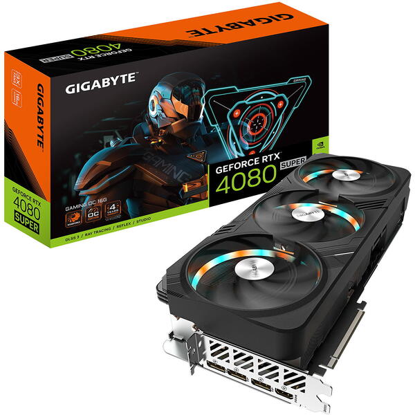 Placa video Gigabyte GeForce RTX 4080 SUPER GAMING OC 16GB GDDR6X 256 Bit DLSS 3.0