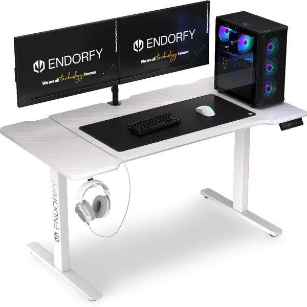 Birou gaming ENDORFY Atlas L Electric Onyx White