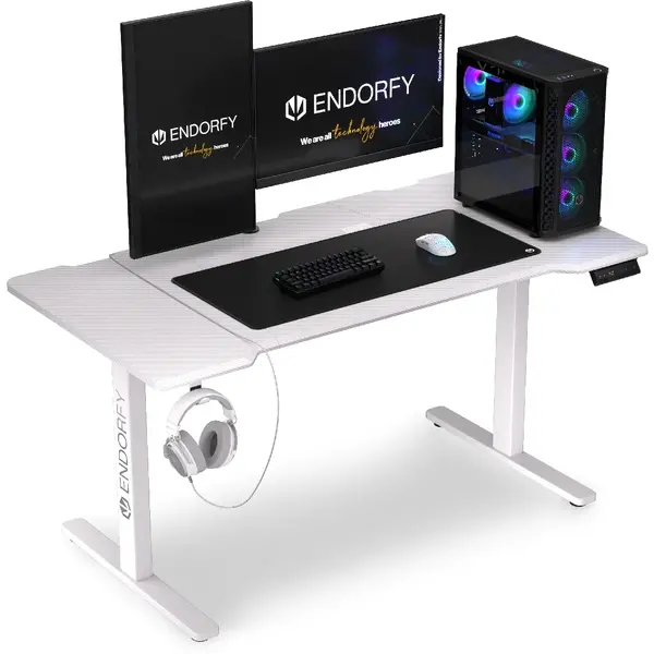 Birou gaming ENDORFY Atlas L Electric Onyx White