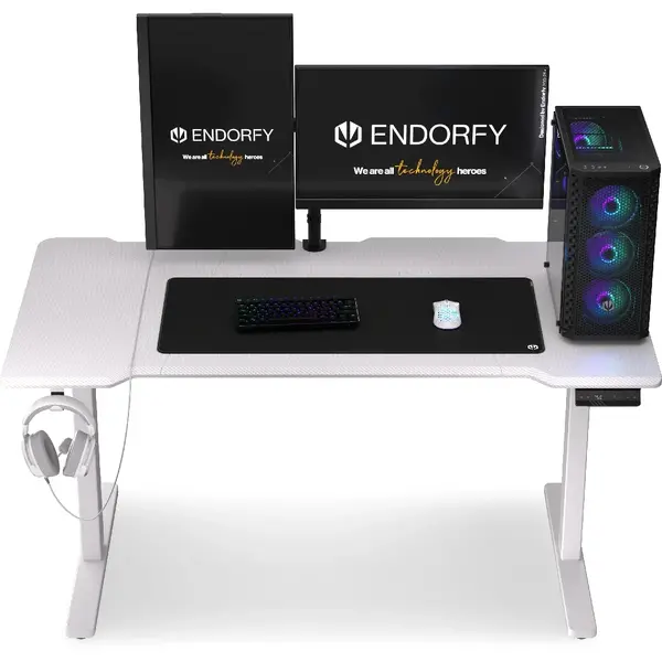 Birou gaming ENDORFY Atlas L Electric Onyx White
