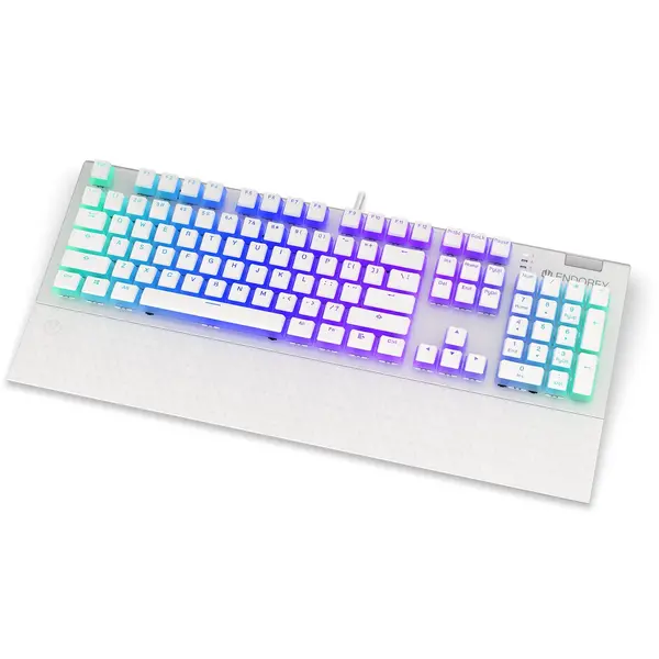 Tastatura gaming ENDORFY Omnis Pudding Onyx White RGB Kailh Red Swtich Mecanica