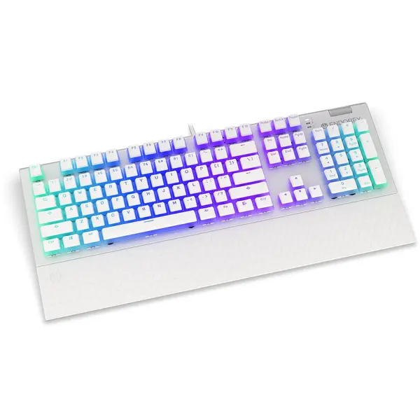 Tastatura gaming ENDORFY Omnis Pudding Onyx White RGB Kailh Red Swtich Mecanica