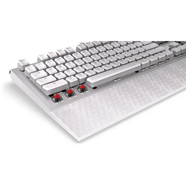 Tastatura gaming ENDORFY Omnis Pudding Onyx White RGB Kailh Red Swtich Mecanica