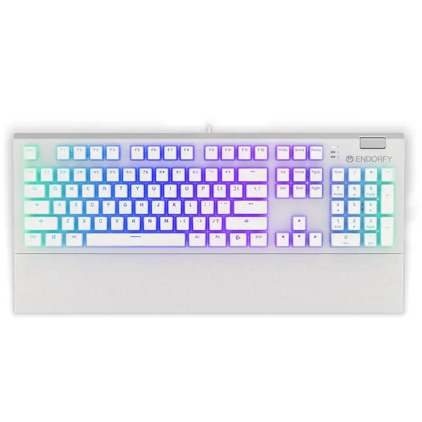 Tastatura gaming ENDORFY Omnis Pudding Onyx White RGB Kailh Red Swtich Mecanica