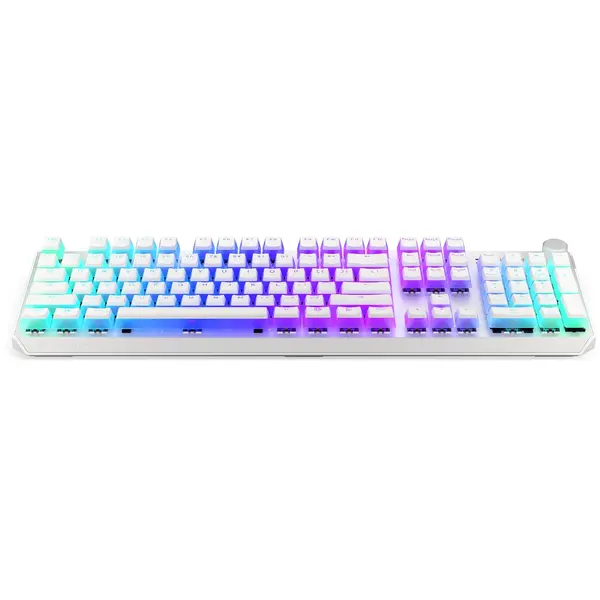 Tastatura gaming ENDORFY Thock Wireless Onyx White Pudding RGB Kailh Box Red Switch Mecanica