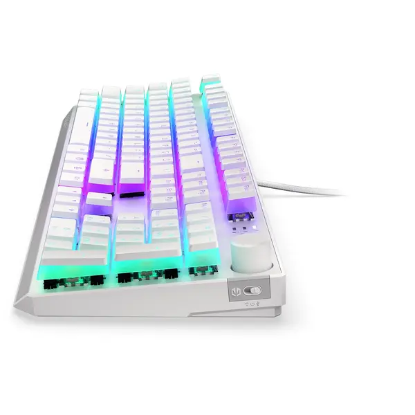 Tastatura gaming ENDORFY Thock Wireless Onyx White Pudding RGB Kailh Box Red Switch Mecanica