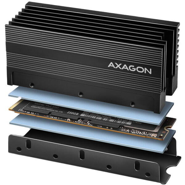 Cooler Pasiv AXAGON CLR-M2XL pentru SSD M.2