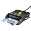 Card Reader AXAGON CRE-SM3SD, USB-A, Cititor carduri, Smart Card & SD/microSD/SIM Card Flat Reader