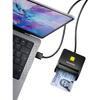 Card Reader AXAGON CRE-SM3SD, USB-A, Cititor carduri, Smart Card & SD/microSD/SIM Card Flat Reader