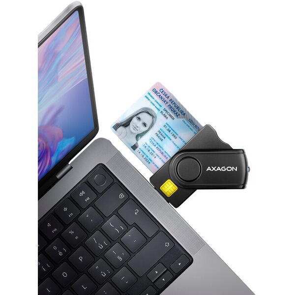 Card Reader AXAGON CRE-SMP2A USB Smart Card & SD/microSD/SIM Card Pocket Reader