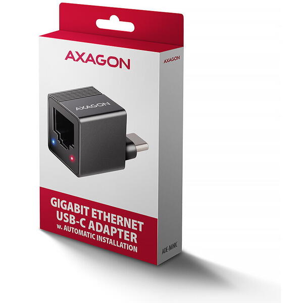 Placa de retea AXAGON ADE-MINIC, USB-C, RJ-45 Gigabit