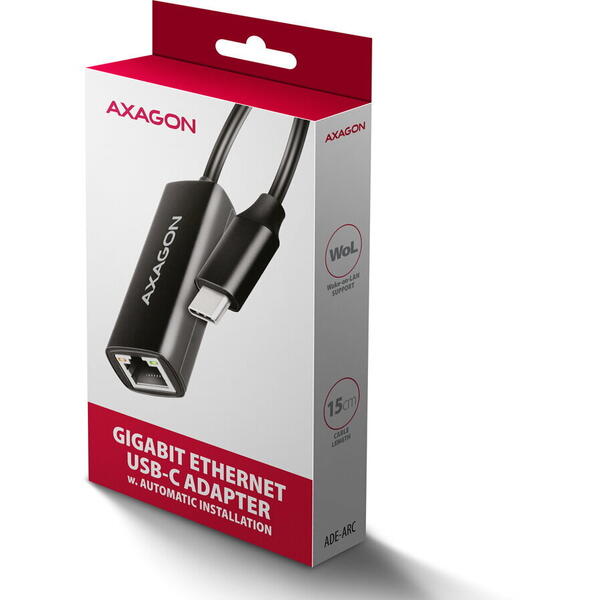 Placa de retea AXAGON ADE-ARC, RJ-45, USB-C Gigabit