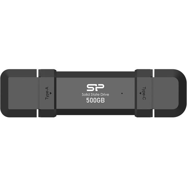 SSD SILICON POWER DS72, 500GB, USB-A/C, Black