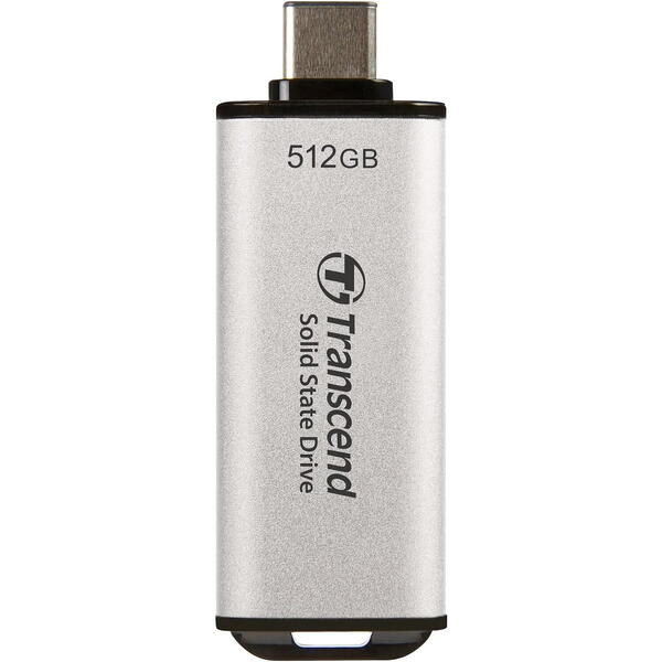 SSD Transcend ESD300S 512GB, USB 3.2 tip C, Silver