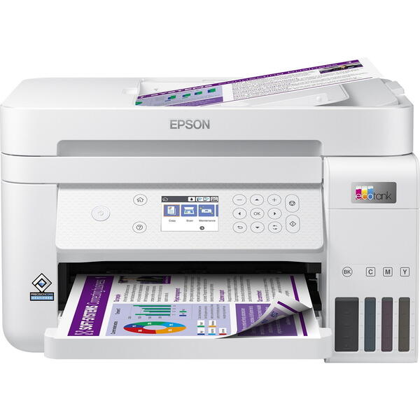 Multifunctionala Epson L6276 InkJet CISS, Color, Format A4, Duplex, Retea, Wi-Fi, White