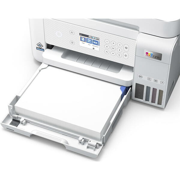 Multifunctionala Epson L6276 InkJet CISS, Color, Format A4, Duplex, Retea, Wi-Fi, White