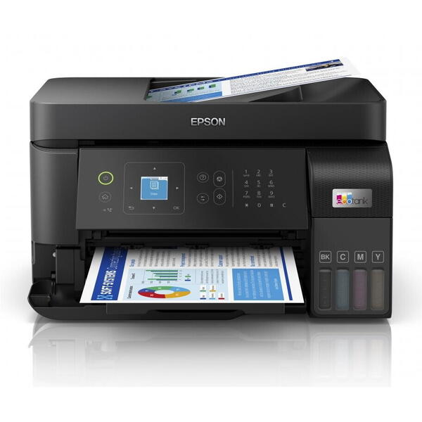 Multifunctionala Epson EcoTank L5590, InkJet CISS, Color, Format A4, Retea, Wi-Fi, Fax