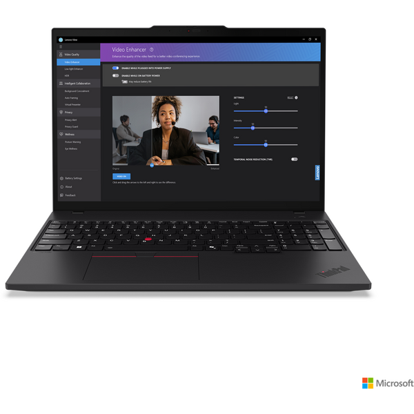 Laptop Lenovo ThinkPad T16 Gen 3, 16 inch WUXGA IPS, Intel Core Ultra 7 155U, 32GB DDR5, 1TB SSD, Intel Graphics, Win 11 Pro, Black