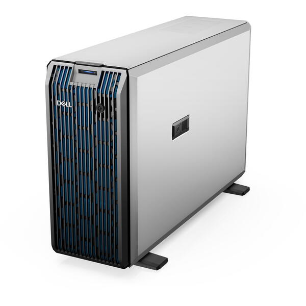 Server Brand Dell PowerEdge T350, Intel Xeon E-2334 3.4GHz, 16GB UDIMM RAM, 1x 480GB SATA 6G SSD, PERC H355, 8x Hot Plug LFF