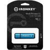 Memorie USB Kingston IronKey Vault Privacy 50C, AES-256 Encrypted 16GB USB Type C Blue