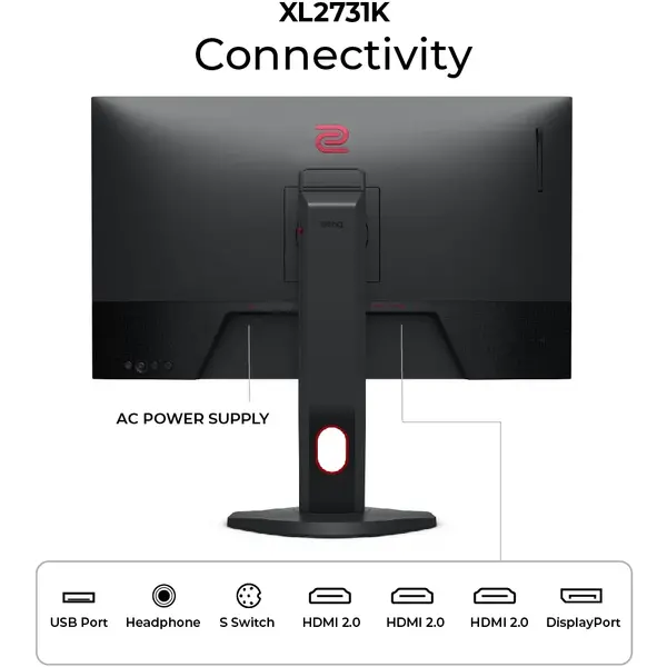 Monitor Gaming Benq Zowie XL2731K 27 inch FHD TN 165 Hz Negru