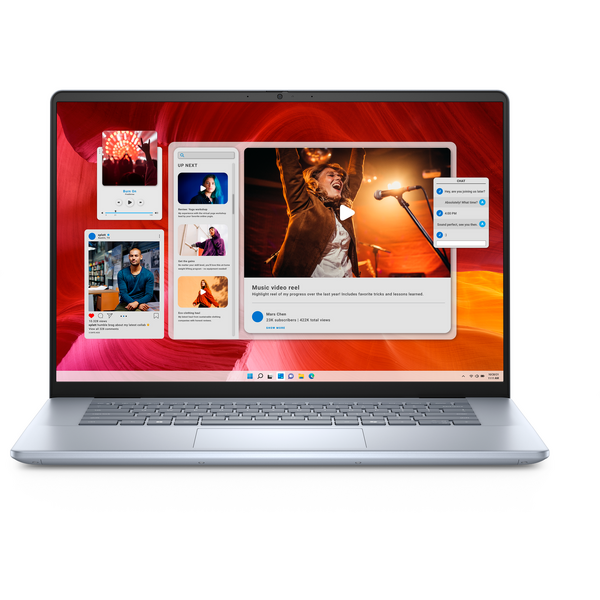 Laptop Laptop Dell Inspiron 16 Plus 7640, 16 inch QHD, Intel Core Ultra 7 155H, 32B DDR5X, 2TB SSD, GeForce RTX 4060 8GB, Win 11 Pro, Ice Blue, 3Yr Premium Support