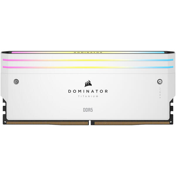 Memorie Corsair Dominator Titanium RGB 48 GB 6000 MHz CL30 Kit Dual Channel White