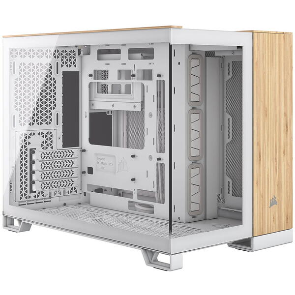 Carcasa Corsair 2500X White/Bamboo Wood