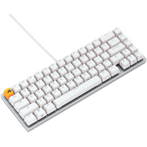 Tastatura gaming Glorious Mecanica GMMK Compact White Ice Edition, Gateron Brown Switch, Layout US