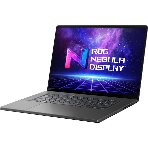 Laptop Gaming Asus ROG Zephyrus G16, 16 inch OLED GU605MZ, 2.5K 240Hz G-Sync, Intel Core Ultra 9 185H, 32GB DDR5X, 1TB SSD, GeForce RTX 4080 12GB, Eclipse Gray