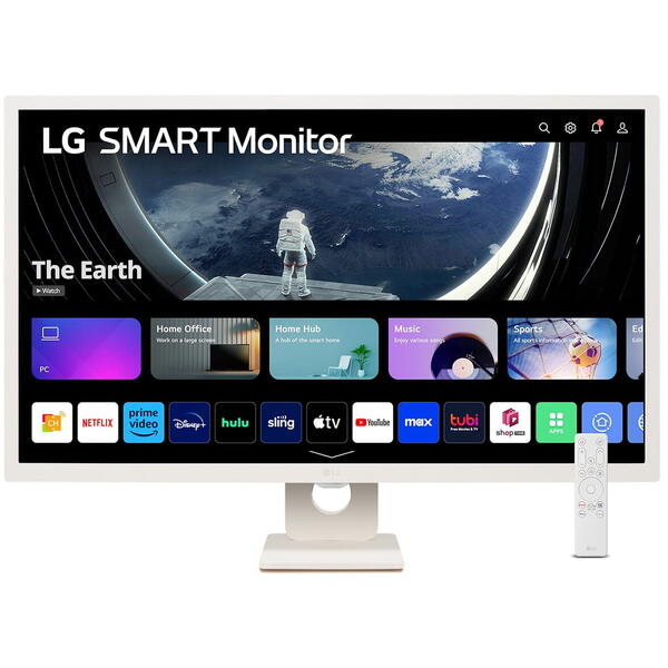 Monitor Smart LG 32SR50F-W 31.5 inch FHD IPS 8 ms 60 Hz Alb