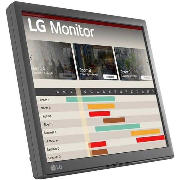 Monitor LED LG 17BR30T-B Touchscreen 17 inch SXGA TN 5 ms 75 Hz Negru