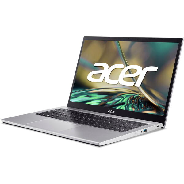 Laptop Acer Aspire 3 A315-59, 15.6 inch FHD IPS, Intel Core i7-1255U, 16GB DDR4, 1TB SSD, Intel Iris Xe, Pure Silver