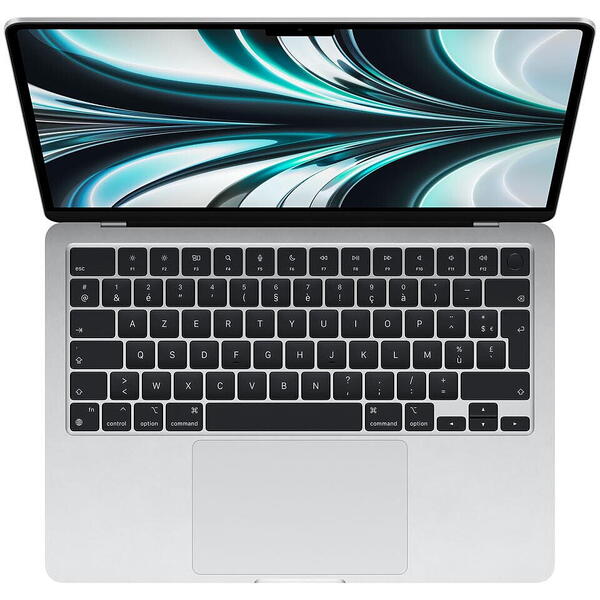 Laptop MacBook Air 13 with Liquid Retina (2022), Apple M2 Octa Core, 13.6 inch, 8GB RAM, 256GB SSD, Apple M2 8 Core Graphics, US KB, macOS Monterey, Silver
