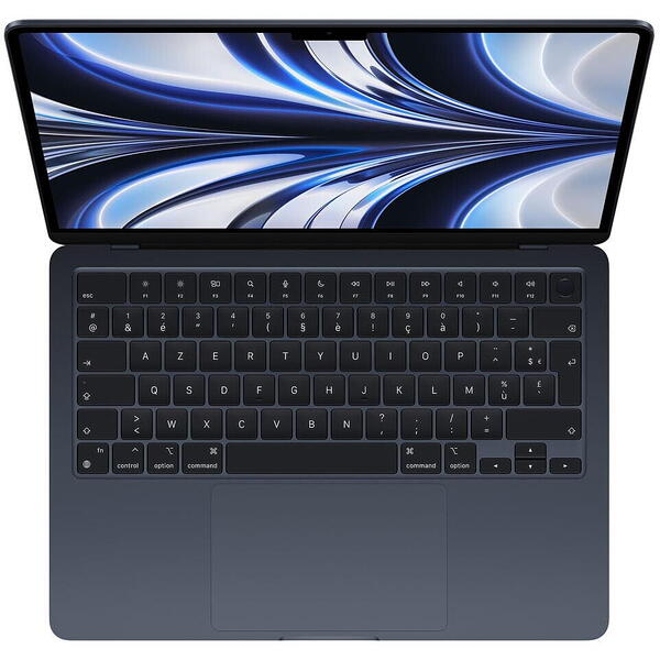 Laptop MacBook Air 13 with Liquid Retina (2022), Apple M2 Octa Core, 13.6 inch, 8GB RAM, 256GB SSD, Apple M2 8 Core Graphics, US KB, macOS Monterey, Midnight