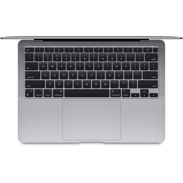 Laptop MacBook Air 13 (Late 2020) with Retina True Tone, Apple M1 Chip Octa Core, 13.3 inch, 8GB RAM, 256GB SSD, Apple M1 7-core, Tastatura US, MacOS Big Sur, Space Grey