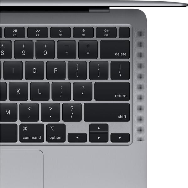 Laptop MacBook Air 13 (Late 2020) with Retina True Tone, Apple M1 Chip Octa Core, 13.3 inch, 8GB RAM, 256GB SSD, Apple M1 7-core, Tastatura US, MacOS Big Sur, Space Grey