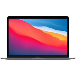 MacBook Air 13 (Late 2020) with Retina True Tone, Apple M1 Chip Octa Core, 13.3 inch, 8GB RAM, 256GB SSD, Apple M1 7-core, Tastatura US, MacOS Big Sur, Space Grey