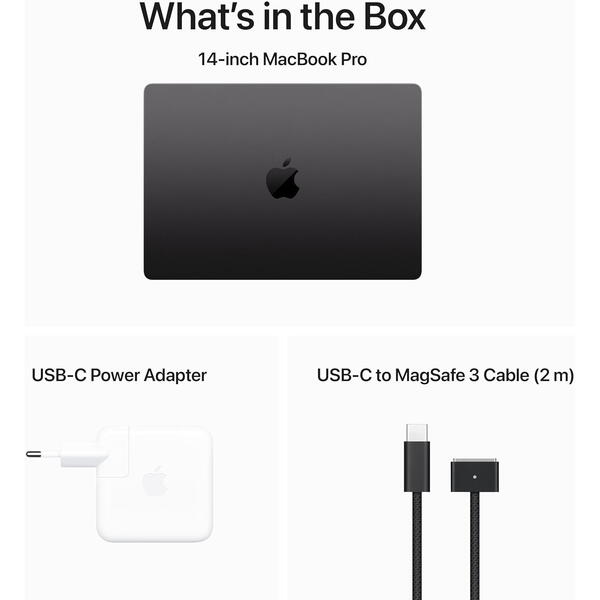 Laptop MacBook Pro 14 Liquid Retina XDR, 14.2 inch Apple M4 Max chip (16-core CPU), 64GB, 1TB SSD, Apple M4 Max 40-core GPU, macOS, Space Black, INT keyboard, 2024