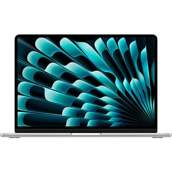 Laptop MacBook Air 13 with Liquid Retina (2024), 13.6 inch Apple M3 8-core, 8GB RAM, 256GB SSD, Apple M3 8-core Graphics, US KB, macOS, Silver