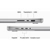 Laptop MacBook Pro 16 Liquid Retina XDR, 16.2 inch, Apple M3 Max chip (12-core CPU), 18GB RAM, 512GB SSD, Apple M3 Pro 18-core GPU, macOS Sonoma, Silver, INT keyboard, 2023