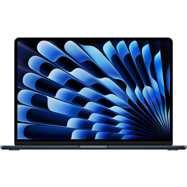 Laptop MacBook Air 15 with Liquid Retina, 15.3 inch Apple M3 chip (8-core CPU), 16GB, 256GB SSD, Apple M3 10-core GPU, macOS, Midnight, INT keyboard, 2024