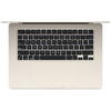 Laptop MacBook Air 15 with Liquid Retina, 15.3 inch Apple M3 chip (8-core CPU), 8GB, 512GB SSD, Apple M3 10-core GPU, macOS, Starlight, US keyboard, 2024