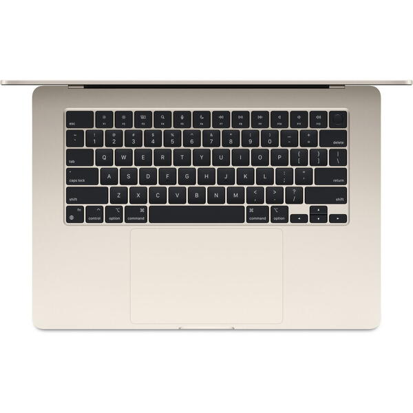 Laptop MacBook Air 15 with Liquid Retina, 15.3 inch Apple M3 chip (8-core CPU), 8GB, 512GB SSD, Apple M3 10-core GPU, macOS, Starlight, US keyboard, 2024