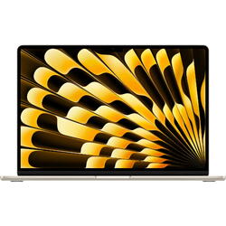 MacBook Air 15 with Liquid Retina, 15.3 inch Apple M3 chip (8-core CPU), 8GB, 512GB SSD, Apple M3 10-core GPU, macOS, Starlight, US keyboard, 2024