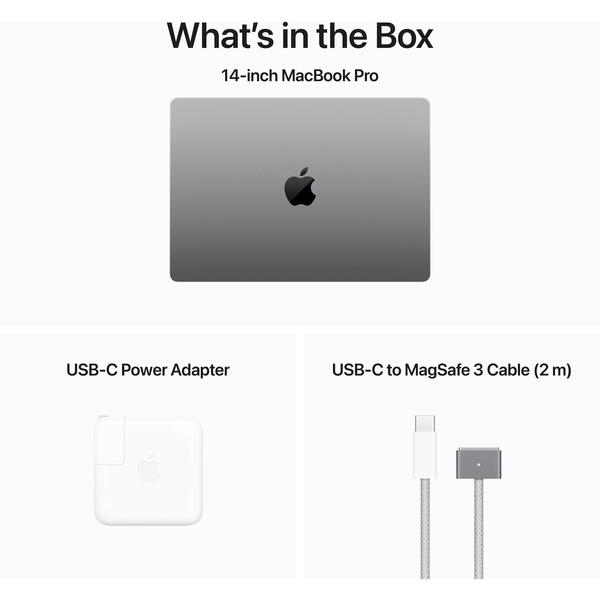Laptop MacBook Pro 14 Liquid Retina XDR, 14.2 inch Apple M3 Max chip (8-core CPU), 8GB, 512GB SSD, Apple M3 Max 10-core GPU, macOS, Space Black, INT keyboard, 2023