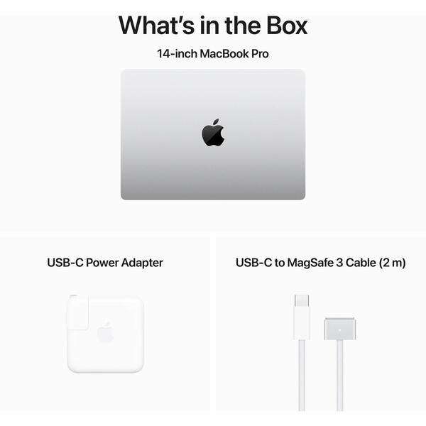 Laptop MacBook Pro 16 Liquid Retina XDR, 16.2 inch, Apple M3 Pro chip (12-core CPU), 18GB, 1TB SSD, Apple M3 Pro 18-core GPU, macOS, Silver, INT keyboard, 2023