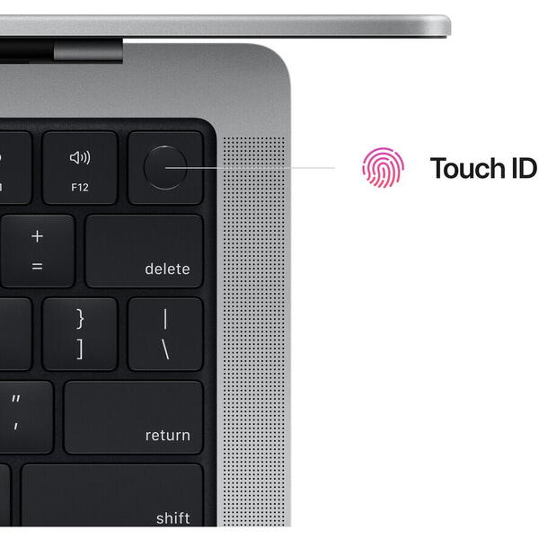 Laptop MacBook Pro 14 Liquid Retina XDR, 14.2 inch Apple M2 Pro chip (12-core CPU), 16GB, 1TB SSD, Apple M2 Pro 19-core GPU, macOS, Silver, US keyboard, 2023