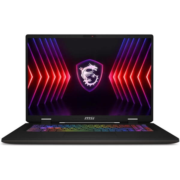 Laptop MSI Sword 17 HX B14VGKG, 17 inch FHD+ 165Hz, Intel Core i7 14700HX, 16GB DDR5, 1TB SSD, GeForce RTX 4070 8GB, Cosmos Gray